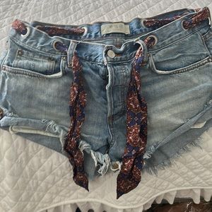 Free people Denim cut off shorts .